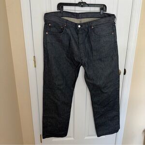 Levis 501 Jeans Men 40x30 Blue Button Fly Denim Pants Dark Wash Cotton